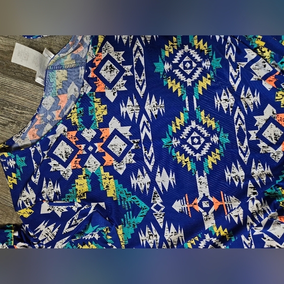 💜The Zig Zag Stripe Shirt Xl Blue Multicolor 🩷 - Picture 5 of 8